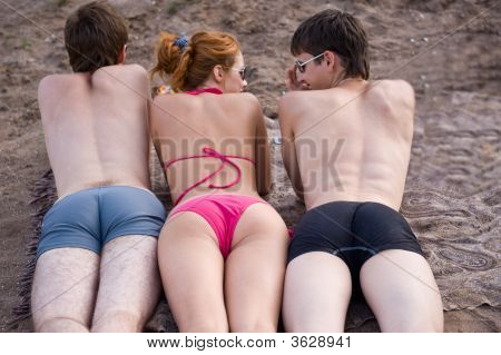 drei Esel. kleine Gruppe Spaß