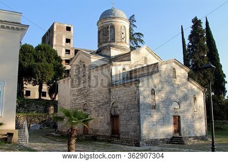 Temple Of Simon The Canonite In New Athos In Summer. Abkhazia.