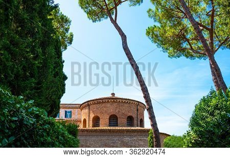 Italy, Rome, View Of The Mausoleum Of Santa Costanza