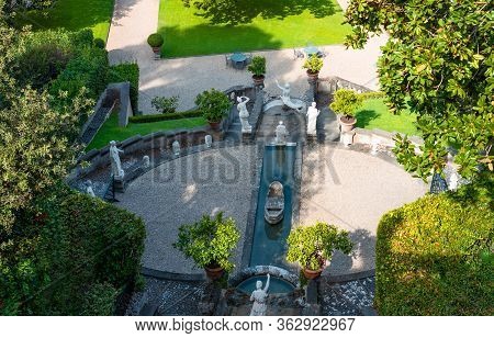 Rome, Italy - August 19, 2017: Colonna Palace, The Terraced Gardens