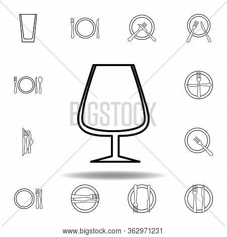 Goblet Glass Icon. Set Can Be Used For Web, Logo, Mobile App, Ui, Ux On White Background