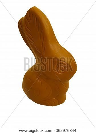 Chocolate Bunny Isolated On A White Background