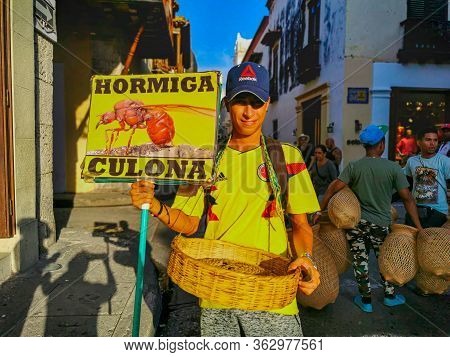 Cartagena, Colombia - November 09, 2019: Edible Ant Traditional From Santander Region Of Colombia Ca
