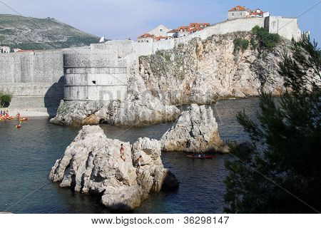 City Wall And Sea