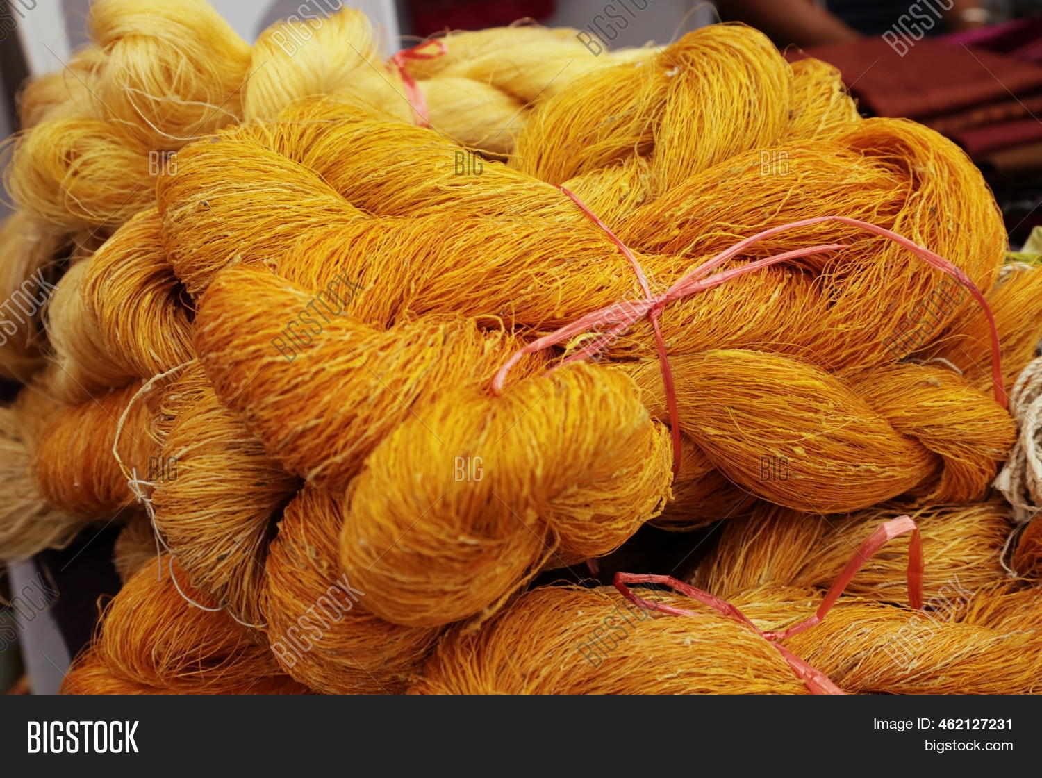 Pile Yellow Silk Rolls Image & Photo (Free Trial) Bigstock