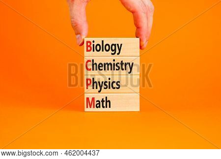 Bcpm Biology Chemistry Physics Math Symbol. Concept Words Bcpm Biology Chemistry Physics Math On Woo