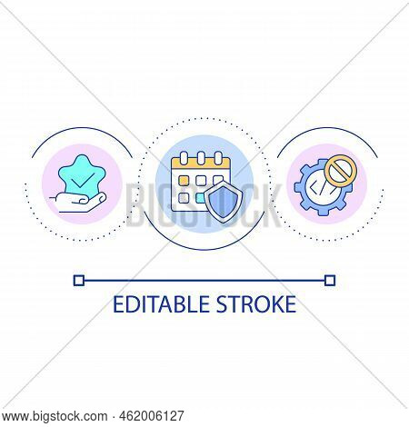 Effective Secure Scheduling Loop Concept Icon. Reduce Coding. Simplification Of Apps Abstract Idea T