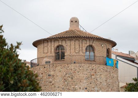 Cambrils, Spain : 2022 September 10 : The Torre Del Port Is An Icon Of Cambrils, Located In Front Of