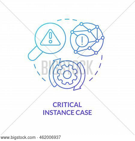 Critical Instance Case Blue Gradient Concept Icon. Main Thesis Analytics. Type Of Events Study Abstr