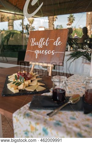 Wedding Buffet In Heart Of Glass On The Beach Of Tarragona In Spain.