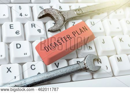 Text Showing Inspiration Disaster Plan. Internet Concept Respond To Emergency Preparedness Survival 