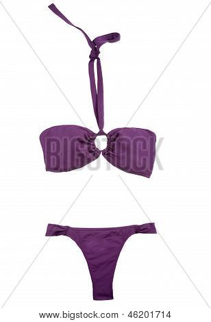 Mørk lilla Bandeau Bikini