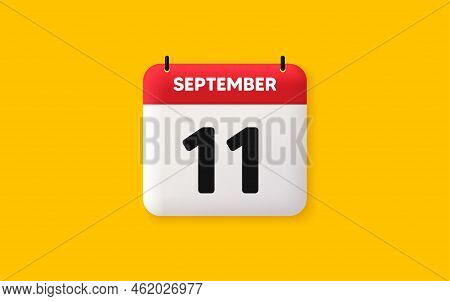Calendar Date 3d Icon. 11th Day Of The Month Icon. Event Schedule Date. Meeting Appointment Time. Ag