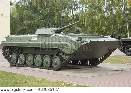 Bor, Russia - 16 Sep, 2022: Soviet Combat Car Infantry Bmp-1,serially Produced From 1966 To 1979. Pr