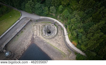 Ladybower Reservoir At Peak District - Top Down View - Travel Photography