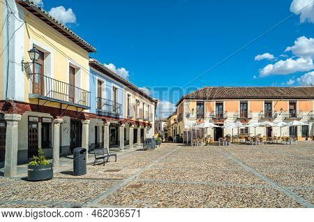 Navalcarnero, Spain - September 20, 2021: Main Square (called Plaza De Segovia) In The Town Of Naval
