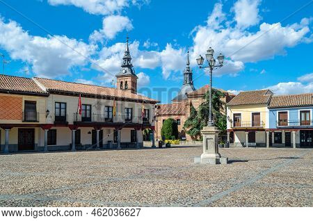 Main Square In The Town Of Navalcarnero, Community Of Madrid, Spain