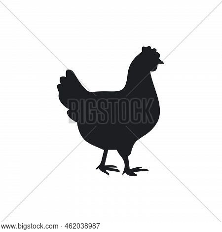 Chicken Icon Template Black Color Editable. Chicken Icon Symbol Flat Vector Illustration For Graphic