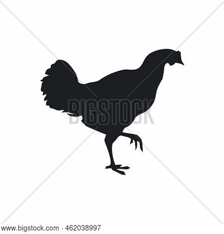 Chicken Icon Template Black Color Editable. Chicken Icon Symbol Flat Vector Illustration For Graphic