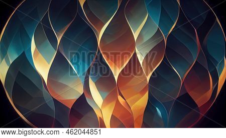 ogival colored shapes modern creative background of semi-transparent pieces