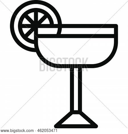Gimlet Cocktail Icon, Alcoholic Mixed Drink Vector Illustration