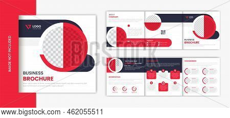 Red Creative Corporate Square Trifold Brochure Design
