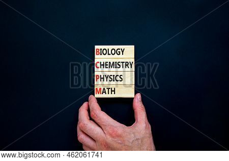Bcpm Biology Chemistry Physics Math Symbol. Concept Words Bcpm Biology Chemistry Physics Math On Woo