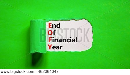 Eofy End Of Financial Year Symbol. Concept Words Eofy End Of Financial Year On White Paper On Beauti