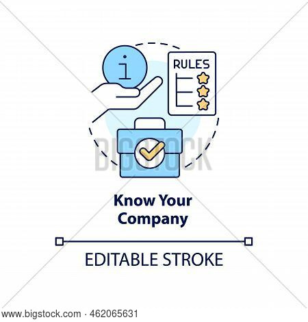 Organizational Culture Concept Icon. Know Your Company. Corporate Rules Abstract Idea Thin Line Illu