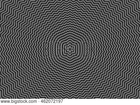 White Sinuous Lines On A Black Background. Vector Illustration For Banners, Posters, Covers And Crea