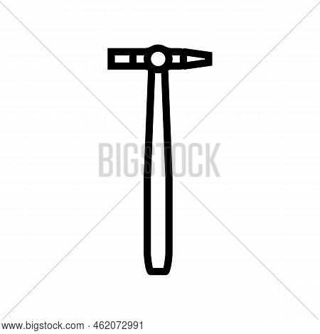 Cross Peen Pin Hammer Tool Line Icon Vector. Cross Peen Pin Hammer Tool Sign. Isolated Contour Symbo