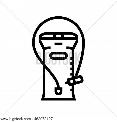 Hydration System Motorcycle Accessory Line Icon Vector. Hydration System Motorcycle Accessory Sign. 