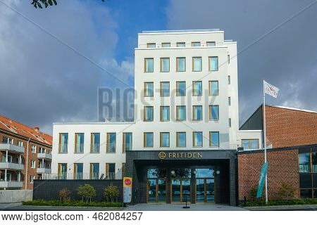 Ystad, Sweden 13 Sep, 2022: Main Entrance To The Hotel Section