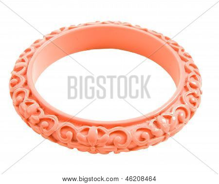 Bracelet rose fleurs sculptées