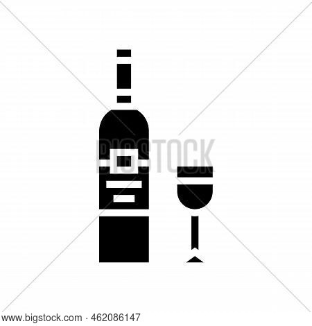 Cabernet Sauvignon Red Wine Glyph Icon Vector. Cabernet Sauvignon Red Wine Sign. Isolated Symbol Ill
