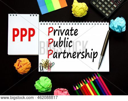 Ppp Private Public Partnership Symbol. Concept Words Ppp Private Public Partnership On White Note On
