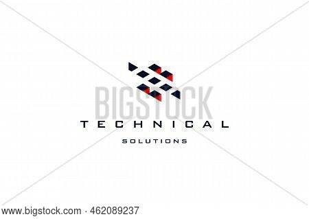 Template Logo For Technical Company, Manufacturer, Factory, Production