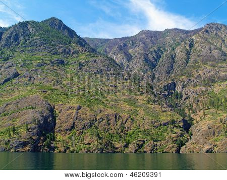 Mountains Overlooking Lake Chelan In Washington State Usa