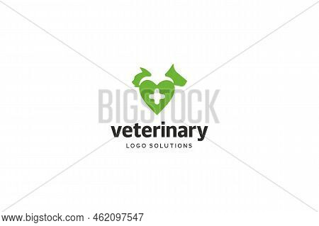 Template Minimalist Veterinary Vector Logo Design Solution