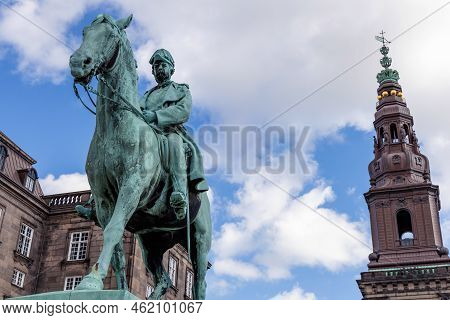 Christiansborg Palace In Copenhagen. Danish Parliament Folketinget.