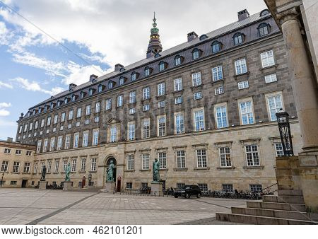 Christiansborg Palace In Copenhagen. Danish Parliament Folketinget.