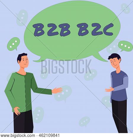 Text Showing Inspiration B2b B2c. Word Written On Two Types For Sending Emails To Other Showing Outl