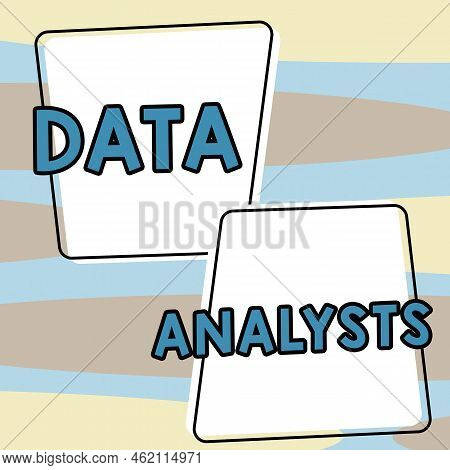 Text Caption Presenting Data Analysts. Concept Meaning Programmer Design And Create Report Identifie