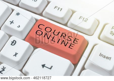 Conceptual Caption Course Online. Business Approach Elearning Electronic Education Distant Study Dig