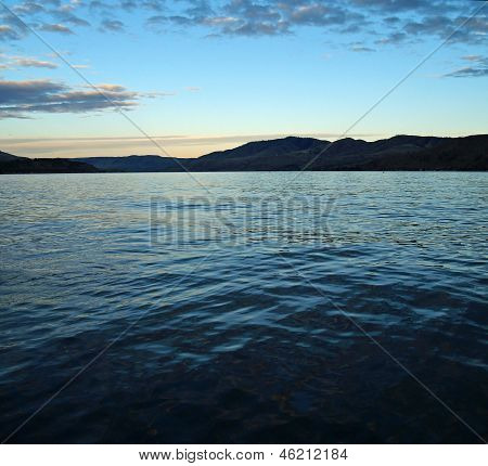 Mountain Lake At Dusk - Lake Chelan In Washington State Usa