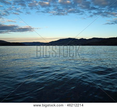 Mountain Lake At Dusk - Lake Chelan In Washington State Usa