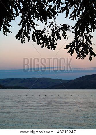 Mountain Lake At Dusk - Lake Chelan In Washington State Usa