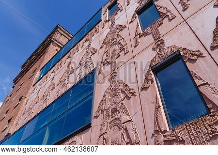 Enschede, Netherlands - April 30, 2022: Modern Architecture In Roombeek. The District Is Best Known 