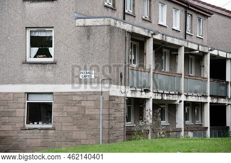 Council Flats In Poor Housing Estate With Many Social Welfare Issues In Glasgow