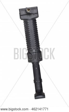 Ar-15 Grip That Can Be Extended Into A Bipod Isolated On White